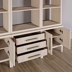 Модульный стеллаж Primo из трех составных элементов Светлый дуб варинант исполнения - 5 | Loft Concept в Кирове