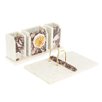 Настольный письменный набор из мрамора и креноида с гербом России Marble Accessory варинант исполнения - 2 | Loft Concept в Кирове