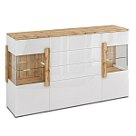 Комод с белым глянцевым фасадом с 2-мя дверцами и ящиками Grace of Furniture  варинант исполнения - 1 | Loft Concept в Кирове