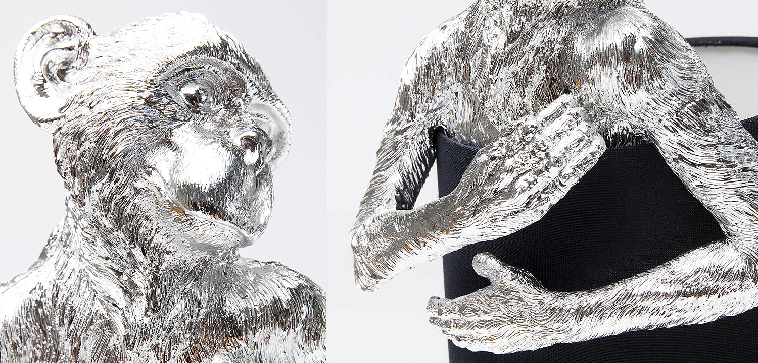 Настольная лампа Silver Monkey Hugging Lampshade Настольная лампа Silver Monkey Hugging Lampshade - Loft-Concept в Кирове