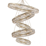 Вертикальная Многоярусная композиция из круглых Хрустальных светильников Elizabeth Золото варинант исполнения - 1 | Loft Concept в Кирове