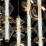 Люстра с плафонами из прозрачного и янтарного стекла в виде шаров и ромбов Gabriel Scott Luna варинант исполнения - 5 | Loft Concept в Кирове