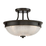 Потолочный светильник со стеклянным плафоном в виде купола Quoizel варинант исполнения - 7 | Loft Concept в Кирове