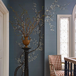 Обои ручная роспись Nara Original colourway on Summer Sky slub silk варинант исполнения - 1 | Loft Concept в Кирове