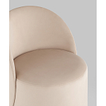 Пуф Loreen со спинкой вращающийся велюр молочный варинант исполнения - 2 | Loft Concept в Кирове