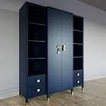 Большой шкаф с витриной Elsa Dreams Blue варинант исполнения - 1 | Loft Concept в Кирове