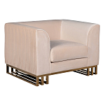 Кресло велюровое бежевое Cubic Silhouette варинант исполнения - 1 | Loft Concept в Кирове
