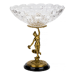 Чаша стеклянная прозрачная на бронзовой подставке с фигуркой девушки Eden Garden варинант исполнения - 1 | Loft Concept в Кирове