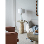 Столик приставной с круглой столешницей Textured Cream Table варинант исполнения - 6 | Loft Concept в Кирове