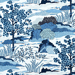 Ткань Blue landscape синий пейзах T3-89 варинант исполнения - 2 | Loft Concept в Кирове