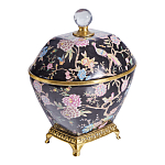 Шкатулка черного цвета с цветочной росписью Eden Garden варинант исполнения - 4 | Loft Concept в Кирове