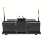 Настольный письменный набор из камня лемезит с гербом России Royal Accessory варинант исполнения - 3 | Loft Concept в Кирове