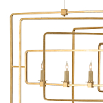 Люстра золотая из пересекающихся прямоугольных элементов Thin Intersecting Rectangles варинант исполнения - 1 | Loft Concept в Кирове