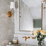 Зеркало прямоугольное в фактурной золотой раме Reflective Fabric варинант исполнения - 3 | Loft Concept в Кирове