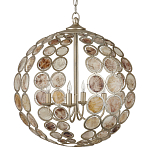 Люстра в форме шара с декором из круглых декоративных элементов Bright Shell Discs варинант исполнения - 2 | Loft Concept в Кирове