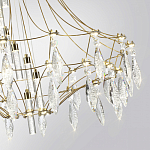 Люстра подвесная из металла с хрустальными прозрачными подвесками Quasar 81 варинант исполнения - 7 | Loft Concept в Кирове