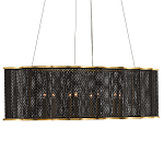 Люстра овальная в сочетании черного и золотого цвета Mesh Lighting варинант исполнения - 4 | Loft Concept в Кирове