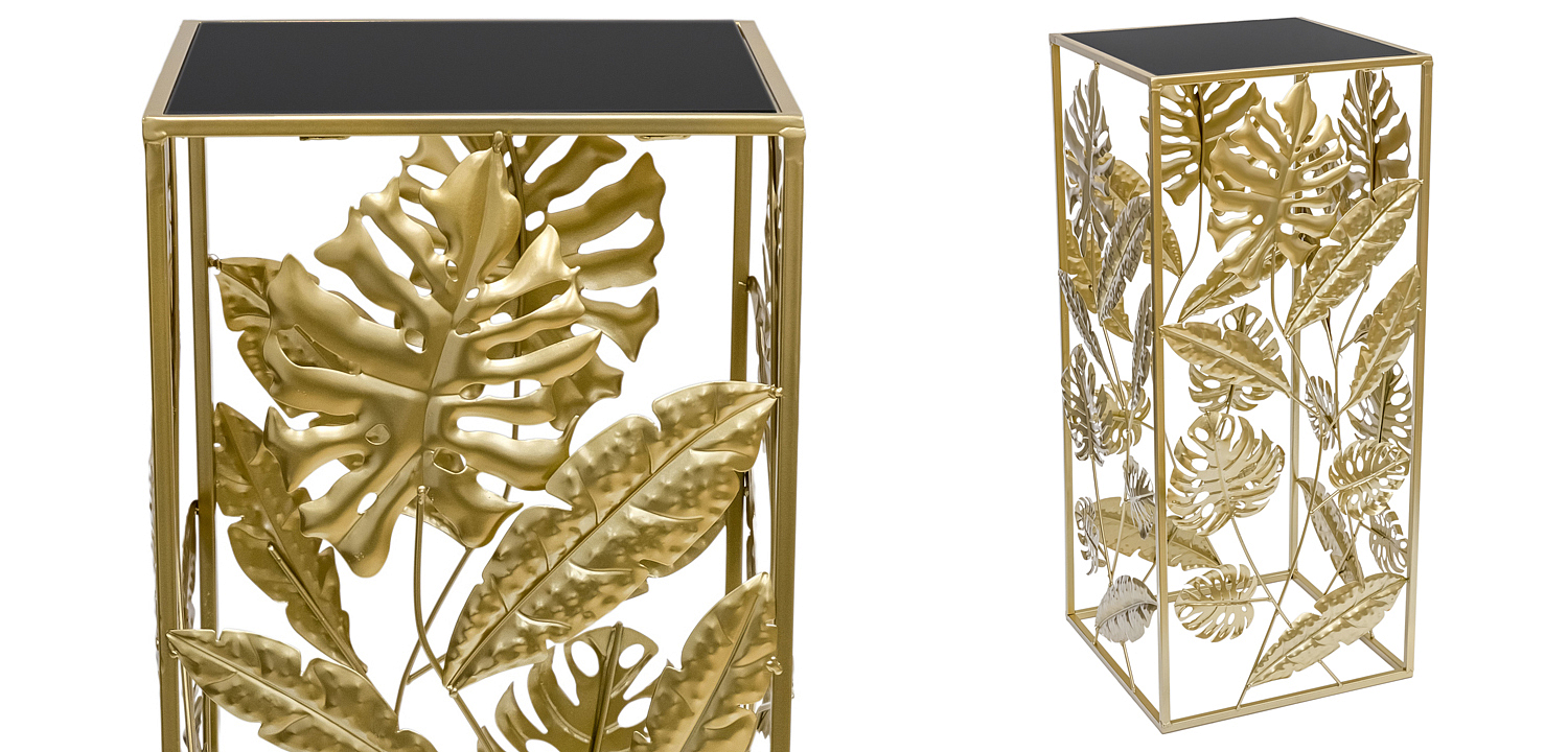 Подставка Tropical Gold Leaves Stand M Подставка Tropical Gold Leaves Stand M - Loft-Concept в Кирове