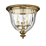 Потолочный светильник цвета латунь с прозрачным плафоном в форме чаши Hinkley варинант исполнения - 8 | Loft Concept в Кирове