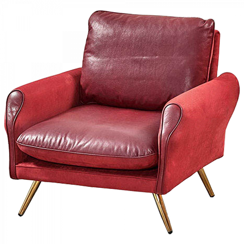Кресло Arnaldo Chair Красный Золотой Кресло Arnaldo Chair Красный Золотой в Кирове | Loft Concept