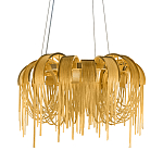 Люстра подвесная круглая с изогнутыми металлическими дугами и ниспадающими цепочками 65 см Atlantis Chain варинант исполнения - 1 | Loft Concept в Кирове