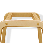 Барный стул со спинкой и мягкой обивкой с ромбами на 4-х деревянных ножках Голубой Велюр Ava Charm варинант исполнения - 5 | Loft Concept в Кирове