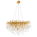 Люстра подвесная с прозрачными стеклянными подвесками в форме капель Диаметр 80 см Droplet Chandelier варинант исполнения - 12 | Loft Concept в Кирове