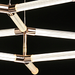 Люстра с геометрической конструкцией из вытянутых цилиндрических плафонов Hex Scaffold  варинант исполнения - 6 | Loft Concept в Кирове