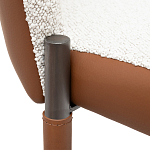 Стул мягкий с обивкой из рогожки и экокожи Contrasting Performance варинант исполнения - 2 | Loft Concept в Кирове