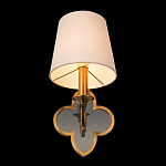 Бра с белым текстильным абажуром и фигурным основанием с зеркальной вставкой Vitorino варинант исполнения - 4 | Loft Concept в Кирове