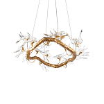 Люстра подвесная с прозрачными стеклянными птичками на ветвях Диаметр 80 см Serip Voa варинант исполнения - 7 | Loft Concept в Кирове