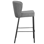 Стул барный серый с широкой закругленной спинкой Bar Chair Gray варинант исполнения - 1 | Loft Concept в Кирове