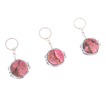 Зеркало брелок складное двухстороннее из натурального камня Родонит Stone Mirrors варинант исполнения - 8 | Loft Concept в Кирове