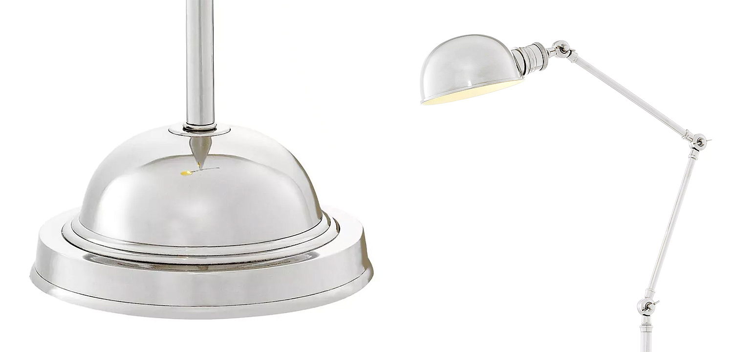 Торшер Eichholtz Floor Lamp Soho Nickel Торшер Eichholtz Floor Lamp Soho Nickel - Loft-Concept в Кирове