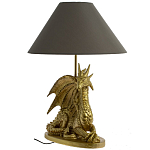 Настольная лампа с абажуром Дракон Golden Dragon Lamp Brown варинант исполнения - 1 | Loft Concept в Кирове