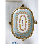 Чаша с цветочным орнаментом на бронзовых ножках Eden Garden варинант исполнения - 5 | Loft Concept в Кирове