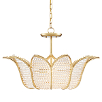 Люстра в форме тюльпана с лепестками из прозрачных стеклянных бусин Hanging Flowers варинант исполнения - 2 | Loft Concept в Кирове