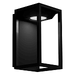 Уличный настенный светильник прямоугольной формы черного цвета Geometric Glow варинант исполнения - 1 | Loft Concept в Кирове