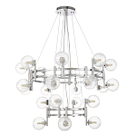 Люстра подвесная с двумя ярусами и 24-ю рельефными прозрачными плафонами из стекла Perforated Glass Bubbles варинант исполнения - 2 | Loft Concept в Кирове