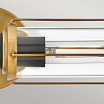 Бра для ванных комнат горизонтальное с 2-мя прозрачным цилиндрическим плафонами на круглом основании Hinkley варинант исполнения - 4 | Loft Concept в Кирове