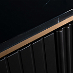 Комод черный округлой формы с рельефным фасадом Black Cut варинант исполнения - 4 | Loft Concept в Кирове