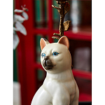 Подсвечник в виде кошки из фарфора с бронзовыми элементами Paradise Cat варинант исполнения - 8 | Loft Concept в Кирове