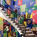 Обои ручная роспись в стиле Арт-деко Jazz Special Colourway on dyed silk with embroidery варинант исполнения - 1 | Loft Concept в Кирове