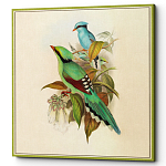 Постер на холсте с изображением птиц и цветов Blooming Birds Poster варинант исполнения - 6 | Loft Concept в Кирове