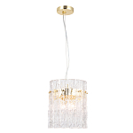 Подвесной светильник цилиндрической формы с текстурными стеклянными элементами Textured Glass Chandelier варинант исполнения - 3 | Loft Concept в Кирове