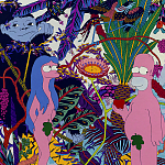 Мебельная ткань Велюр Simpsons in Paradise Т4-88 варинант исполнения - 4 | Loft Concept в Кирове