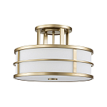 Потолочный светильник с белым матовым абажуром в металлическом каркасе Feiss варинант исполнения - 1 | Loft Concept в Кирове