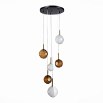 Люстра светодиодная с сферическими стеклянными плафонами Splatter варинант исполнения - 3 | Loft Concept в Кирове