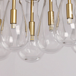 Люстра с 9-ю прозрачными стеклянными плафонами в форме капли Lucid Rain  варинант исполнения - 7 | Loft Concept в Кирове