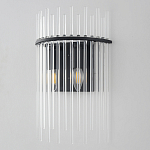 Бра со стеклянными прозрачными трубками и черным металлическим каркасом Nembus варинант исполнения - 3 | Loft Concept в Кирове